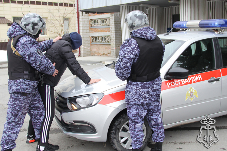 В Тюмени сотрудники Росгвардии задержали вооружённого ножом злоумышленника