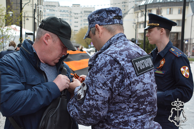 Росгвардейцы в Тюменской области присоединились к всероссийской акции «Георгиевская ленточка»