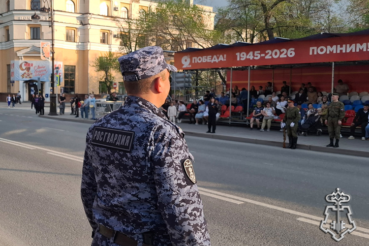 Росгвардейцы в Тюменской области приняли участие в обеспечение безопасности празднования 81-й годовщины Победы в Великой Отечественной войне